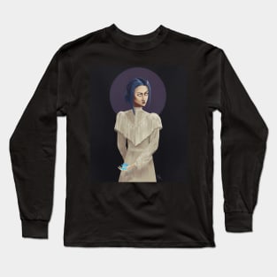 The Keeper. Whimsical female character artwork portrait. Long Sleeve T-Shirt